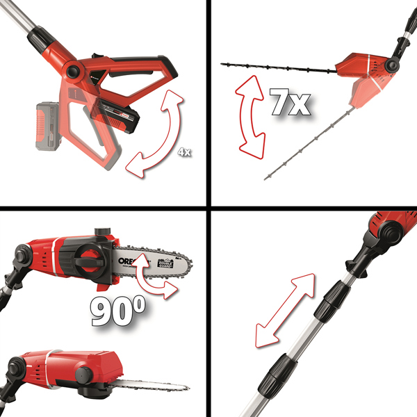 Einhell GE-HC 18 Li T 18V Cordless High Reach Hedge Trimmer & Pruner with Battery & Charger