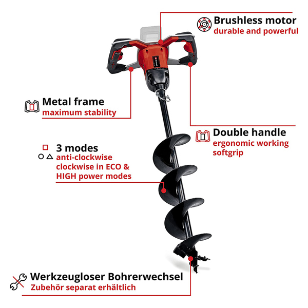 Einhell GP-EA 18/150 Li BL 18V Cordless Earth Auger (Bare)