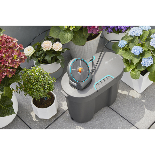 Gardena AquaBloom Solar-Powered Irrigation Set with Water Resevoir