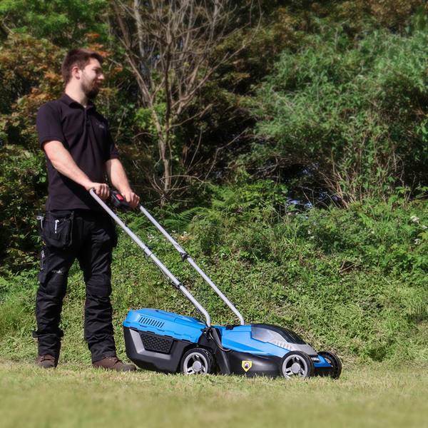 Hyundai HYM40Li330P 33cm 40V Cordless Rear Roller Lawn Mower with Battery & Charger (Hand Propelled)