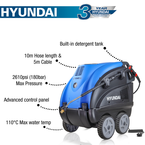Hyundai HY155HPW-1 Hot Water Pressure Washer