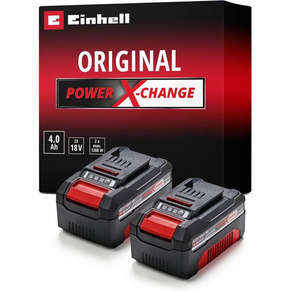 Einhell Power X-Change 18v 4.0Ah Li-Ion Battery (Pack of 2)