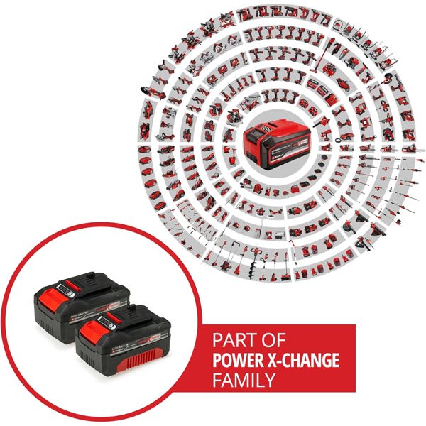 Einhell Power X-Change 18v 4.0Ah Li-Ion Battery (Pack of 2)