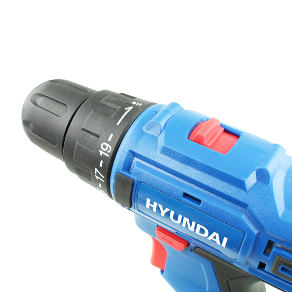 Hyundai HY2175 18V Cordless Drill with 1.5Ah Battery, Charger, Case & 54-Piece Accessory Kit