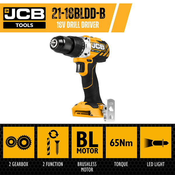 JCB 18V Brushless Cordless Drill Driver (Bare)