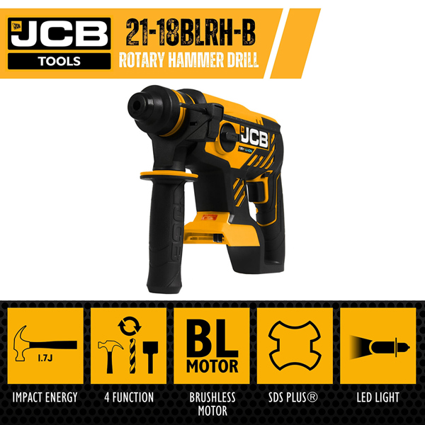 JCB 18V Brushless Cordless SDS Rotary Hammer Drill (Bare)