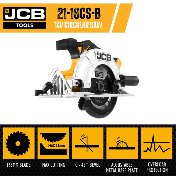 JCB 18V Cordless Circular Saw (Bare)