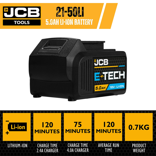JCB 18V 5.0Ah Li-Ion Battery