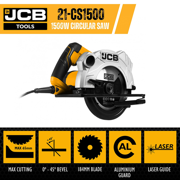 JCB 1500W Electric Circular Saw