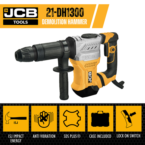 JCB 1300W Electric SDS Max Demolition Hammer Drill