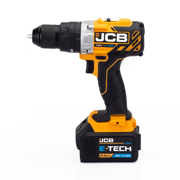 JCB 18V Brushless Cordless Combi Drill with 5.0Ah Battery, Charger & Case