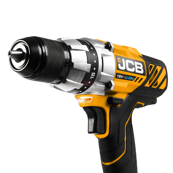 JCB 18V Cordless Drill Driver with 4.0Ah Battery & Charger