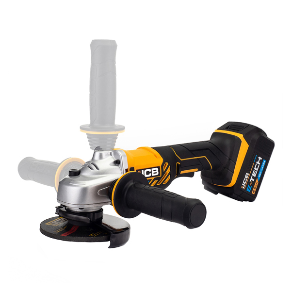 JCB 18V Cordless Angle Grinder with 5.0Ah Battery, Charger & Case