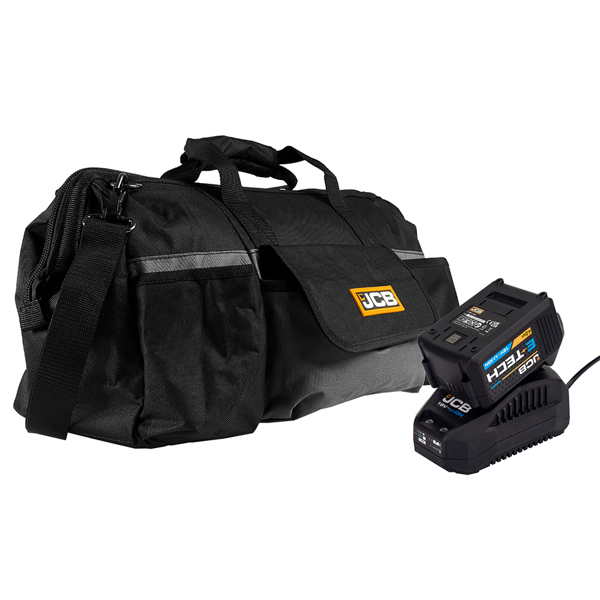 JCB 18V Cordless Jigsaw with 4.0Ah Battery, Charger & Kit Bag