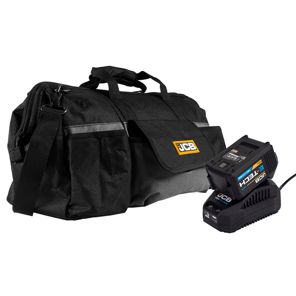 JCB 18V Cordless Reciprocating Saw with 4.0Ah Battery, Charger & Kit Bag