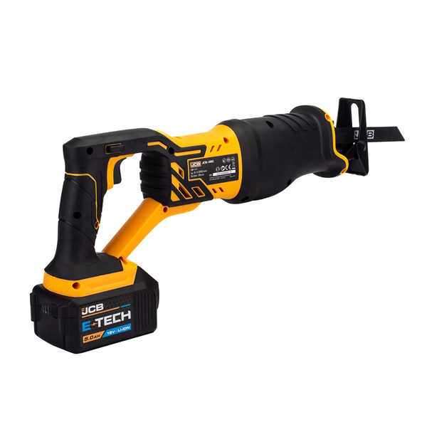 JCB 18V Cordless Reciprocating Saw with 5.0Ah Battery, Charger & Kit Bag