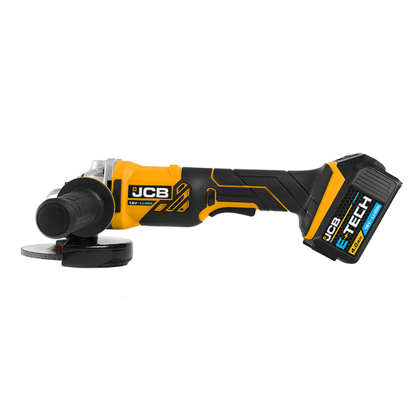 JCB 18V Cordless Angle Grinder with 2 x 4.0Ah Battery, Charger & Case
