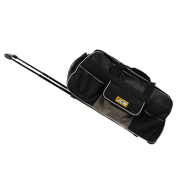 JCB 18V Brushless Cordless 3-Piece Power Tool Kit with 2 x 5.0Ah Batteries, Charger & Wheeled Kit Bag