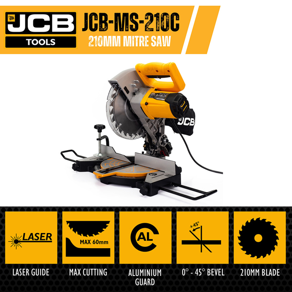 JCB 1100W 210mm Electric Compound Mitre Saw