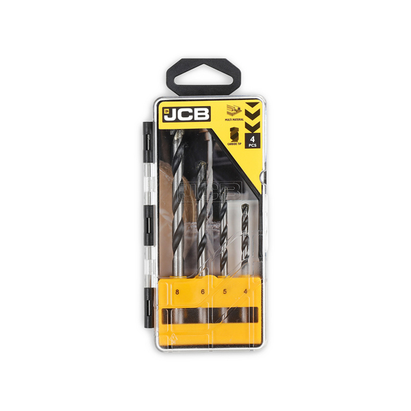 JCB 4-Piece Multi-Purpose Drill Bit Set