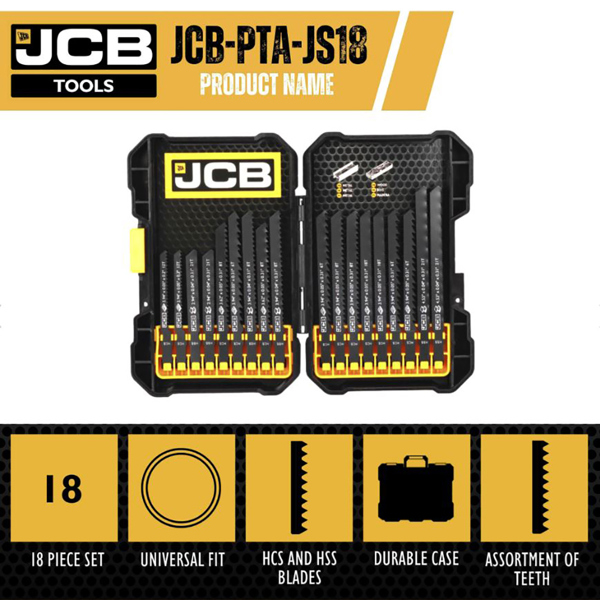 JCB 18-Piece Jigsaw Blade Kit