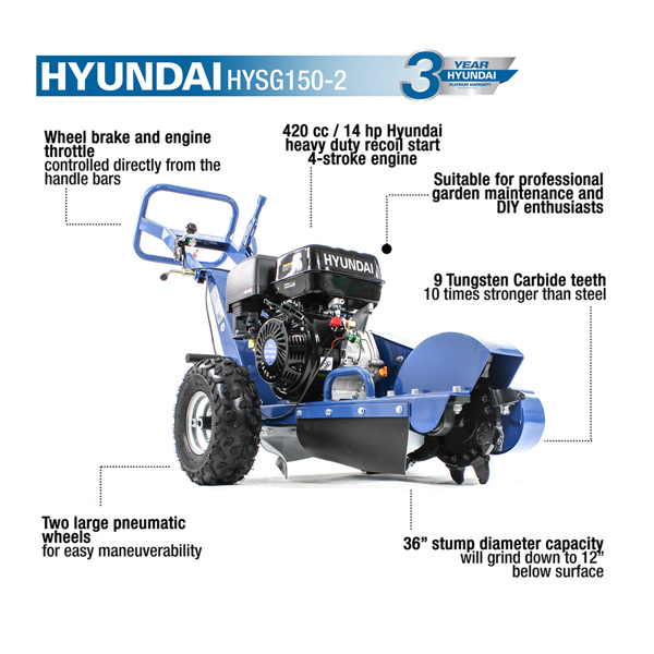Hyundai HYSG150-2 Petrol Stump Grinder