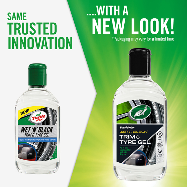 Turtle Wax 53144 Gel Wet & Black 300ML – Trattamento Rivitalizzante Per Pneumatici E Plastiche Esterne