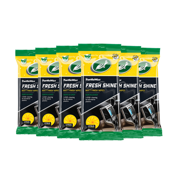 Turtle Wax Clear Vue Matt Finish Wipes (6 x Pack of 24)