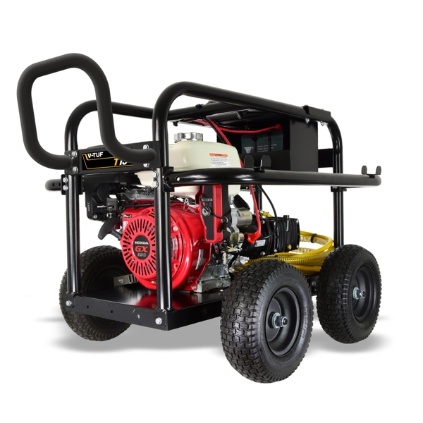 V-TUF T13 - 250Bar, 15L/min  13HP HONDA Driven Petrol Pressure Washer With Gearbox - Roll Cage Frame & Electric start