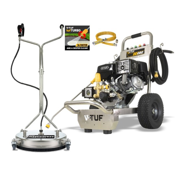 V-TUF DD080 Industrial 9HP Honda Driven Petrol Pressure Washer - 2900psi, 200Bar, 15L/min & 21