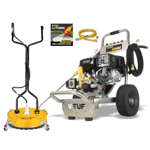 V-TUF DD080 Industrial 9HP Honda Driven Petrol Pressure Washer - 2900psi, 200Bar, 15L/min + 19