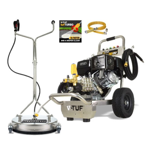 V-TUF DD130 Industrial 13HP Honda Driven Petrol Pressure Washer - 4350psi,300Bar (max) 250 Bar WP 15L/min - 21