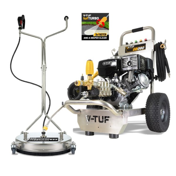 V-TUF GB080 Industrial 9HP Gearbox Driven Honda Petrol Pressure Washer - 2900psi, 200Bar, 15L/min - 21