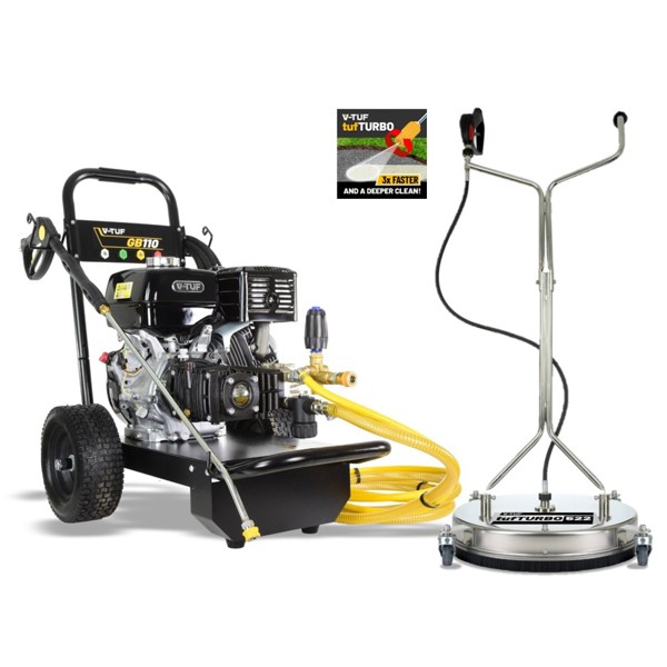 V-TUF GB110 Industrial 13HP Gearbox Driven Honda Petrol Pressure Washer - 3000psi, 200Bar, 21L/min & 21