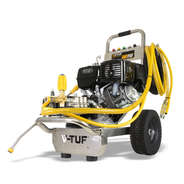 V-TUF GB110 Industrial 13HP Gearbox Driven Honda Petrol Pressure Washer - 3000psi, 200Bar, 21L/min + Contractor Property Maintenance Kit Bundle