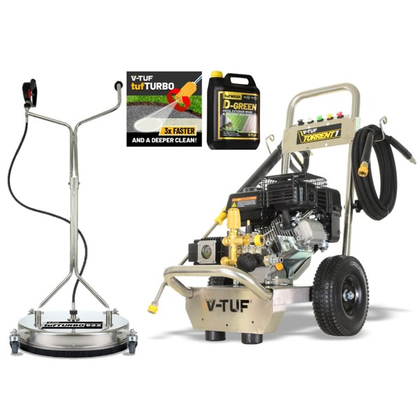 V-TUF TORRENT 1 Industrial 7HP Petrol Pressure Washer - 2755psi, 190 Bar, 13L/min + 21