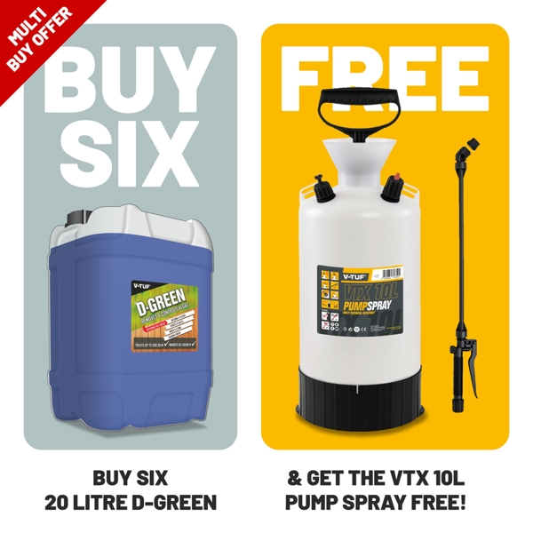 V-TUF 6X D-GREEN 20L GARDEN SURFACE CLEANER & 1 x VTX-10L SPRAYER FREE