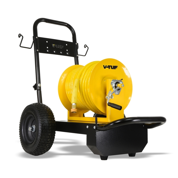 V-TUF Super Series Manual Wind Up Trolly with 50M High Pressure Hose