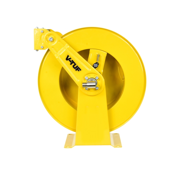 20M V-TUF Retractable tufREEL - Powder Coated Steel + 20M WASHFLEX BLACK 3/8 2W HOSE MSQ KIT & 2m PATCH HOSE