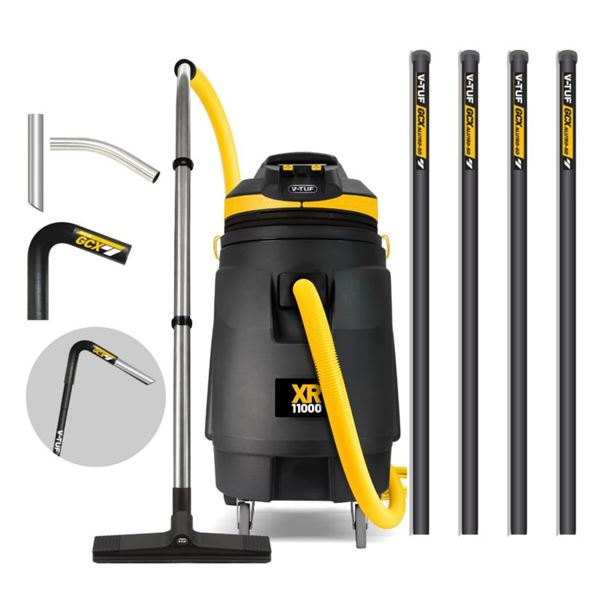 V-TUF XR11000 240V 110L 3300W Wet & Dry Industrial Vacuum Cleaner - 20Ft GCXALU50 GUTTER KIT 