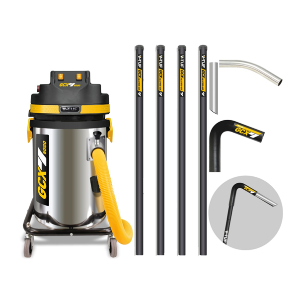 V-TUF GCX5000 3.5KW 50L WET & DRY  Industrial Powerful Vacuum Cleaner - Side Entry & Cyclone Tech (240V) - 20FT GCX ALU GUTTER CLEANING KIT 