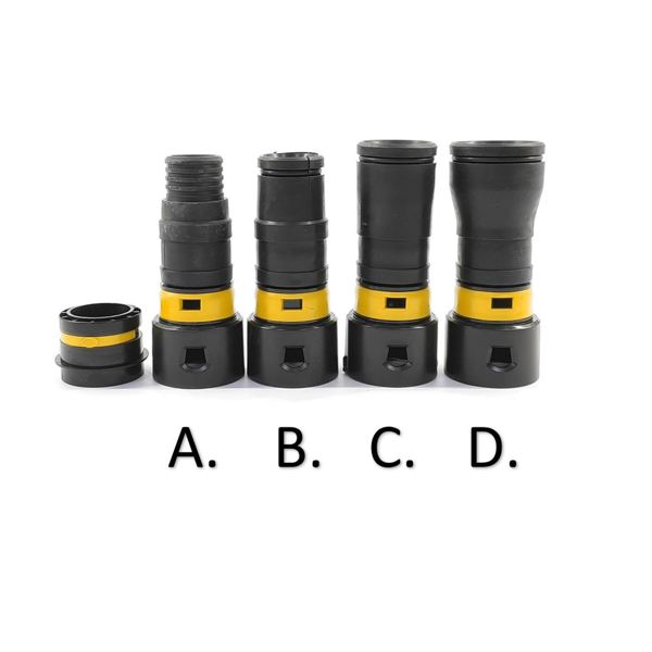 HOSE - 5m Yellow HiViz  for V-TUF StacVac with 4pcs Power Tool Adaptor Kit (with Air Flow Control)  - VTM416