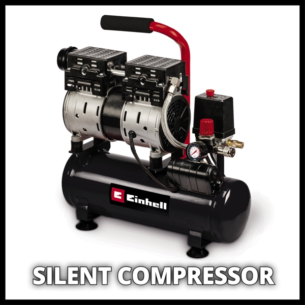 Einhell TC-AC 6 Silent 0.75HP 6 Litre 8 Bar Silent Oil Free Compressor 