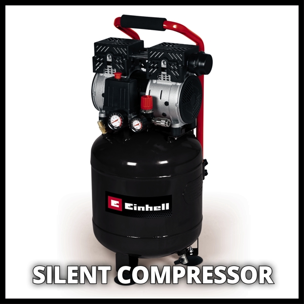 Einhell TE-AC 24 Silent 1HP 24 Litre 8 Bar Silent Oil Free Compressor