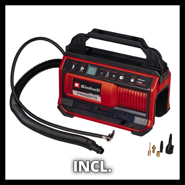 Einhell PRESSITO 18/25 Hybrid PXC 18V Hybrid Compressor (mains & battery powered), Body Only  
