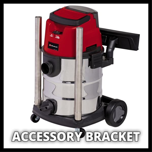 Einhell TE-VC 36/25 Li S-Solo PXC 36V 25 Litre Stainless Steel Wet and Dry Vac, Body Only   