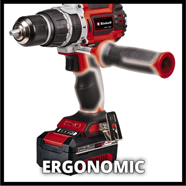 Einhell TE-CD 18/60 Li-i BL (2x4,0Ah) PXC 18V Brushless 60Nm Combi Drill Kit 2 x 4Ah (Stack Case) 