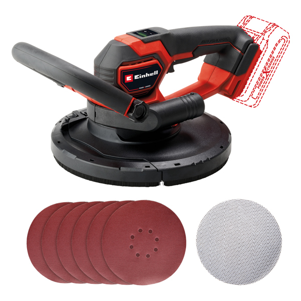 Einhell TP-DWS 18/225 Li BL Solo PXC 18V 225mm Brushless Compact Drywall Polisher, Body Only  
