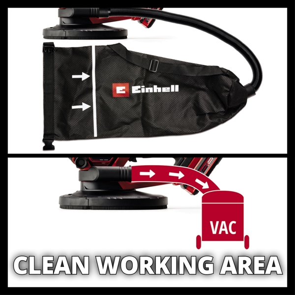 Einhell TP-DWS 18/225 Li BL Solo PXC 18V 225mm Brushless Compact Drywall Polisher, Body Only  