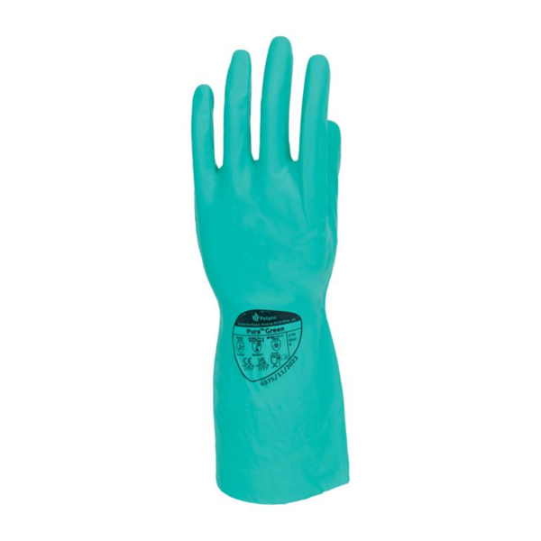 Pura Nitrile Household Gloves Green (Small 7)